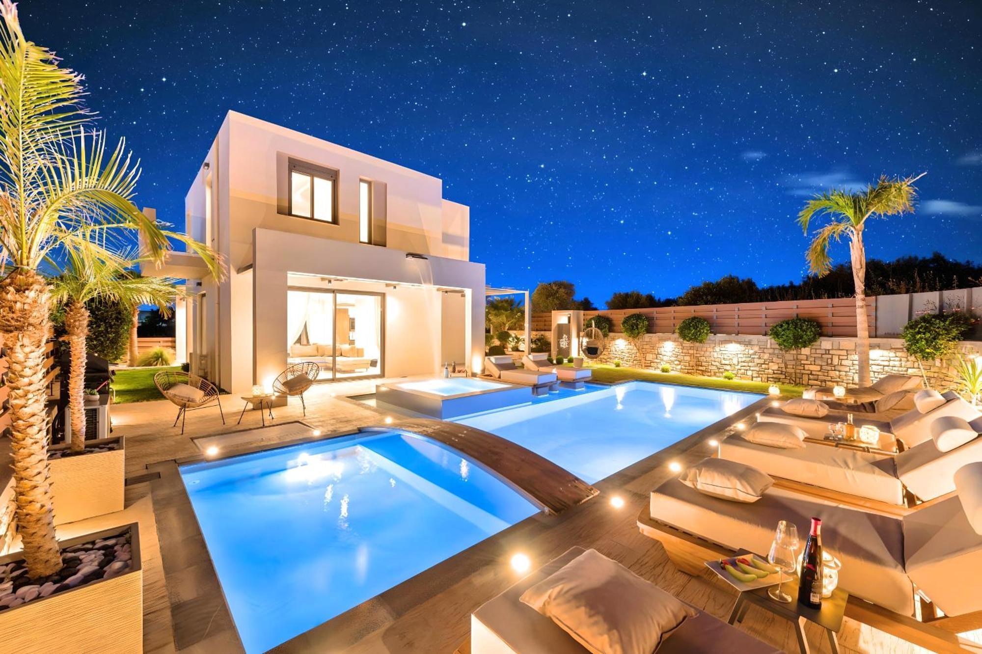 Minoas Villas Heated Pool Kournás Exteriör bild