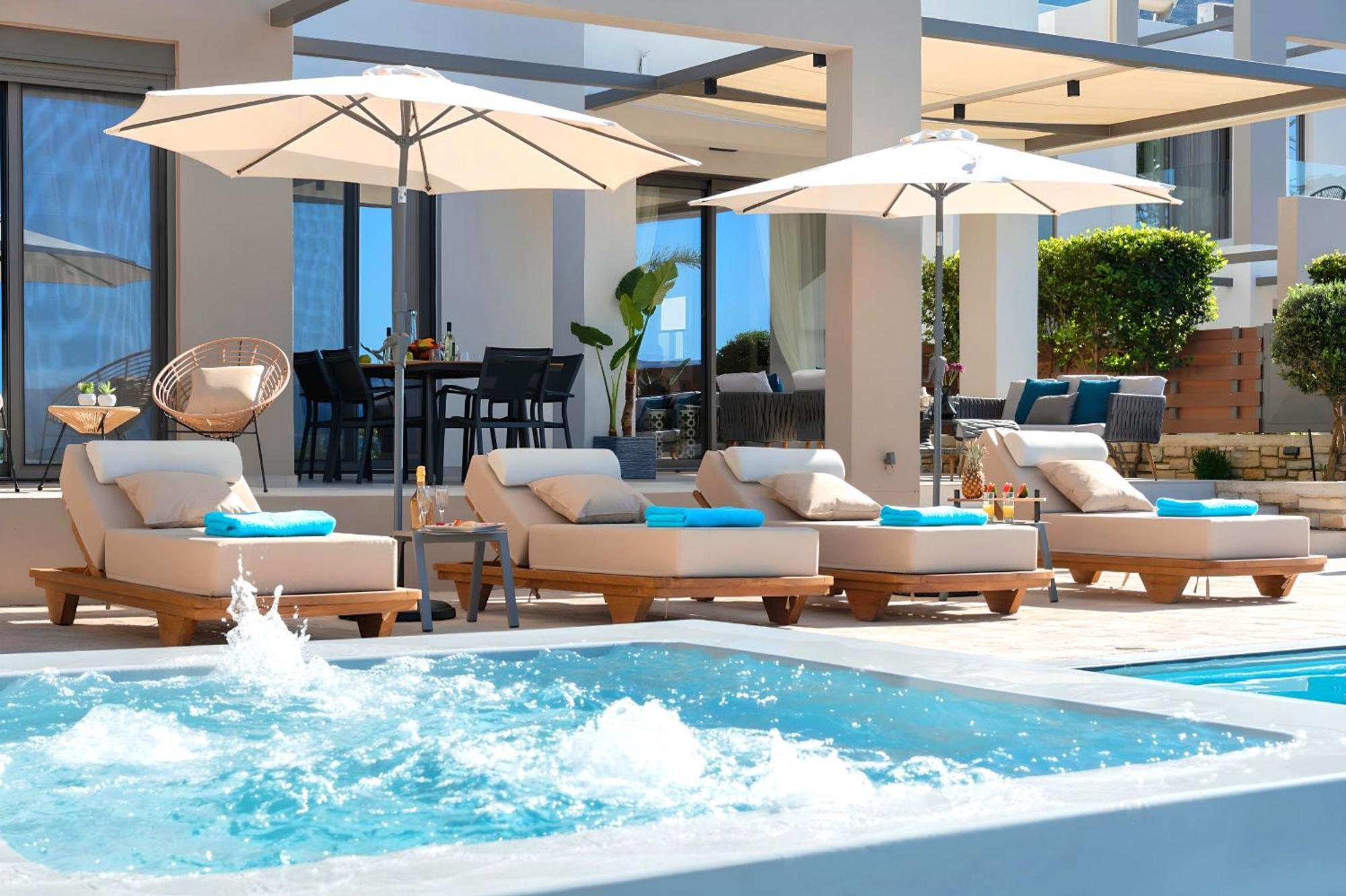 Minoas Villas Heated Pool Kournás Exteriör bild