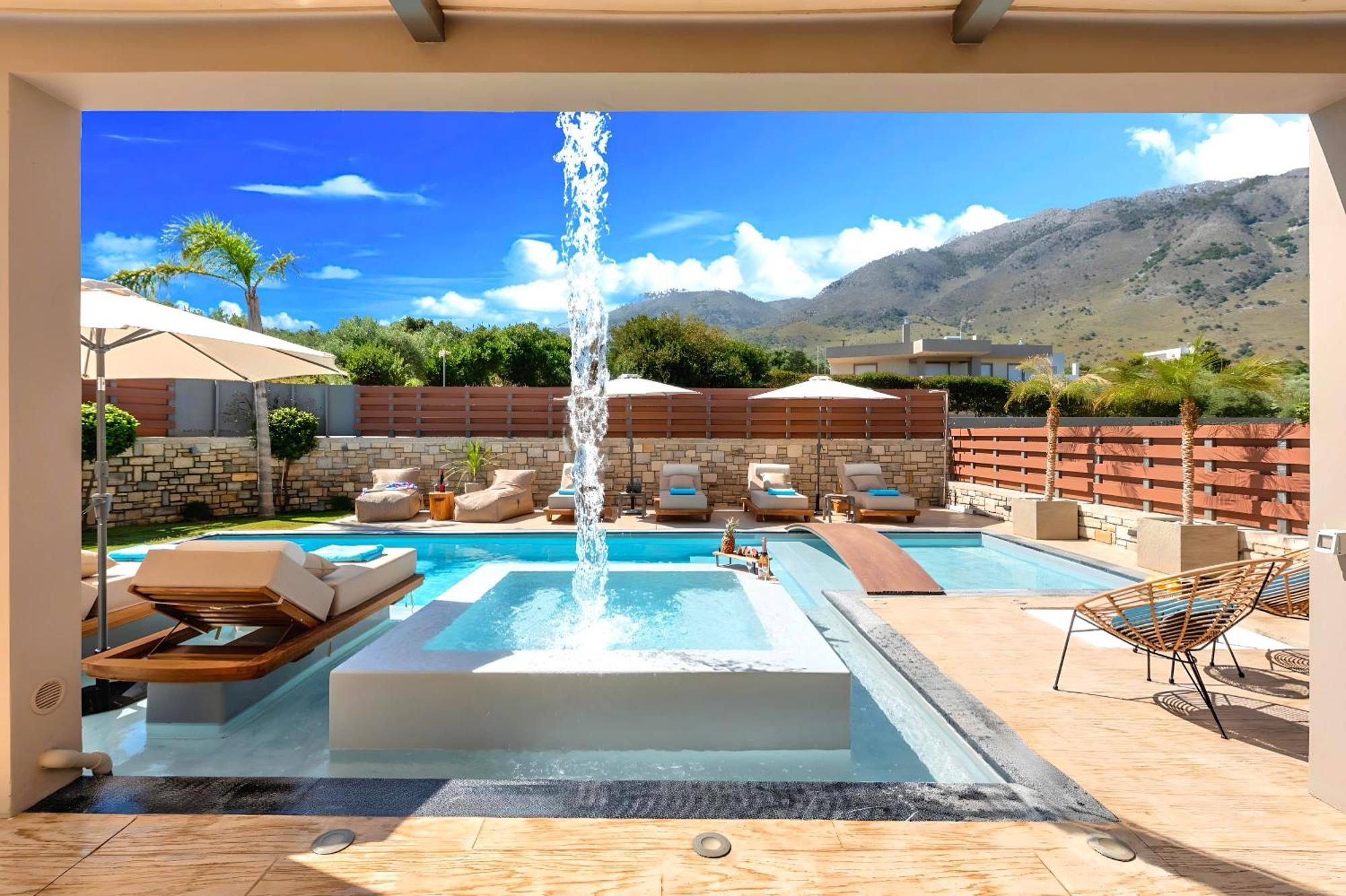 Minoas Villas Heated Pool Kournás Exteriör bild