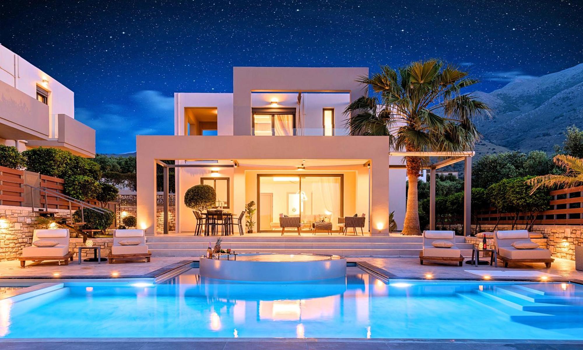 Minoas Villas Heated Pool Kournás Exteriör bild